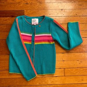 Striped turquoise colorful sweater - Mim-pi